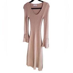 En Saison Beige Long Sleeve Dress